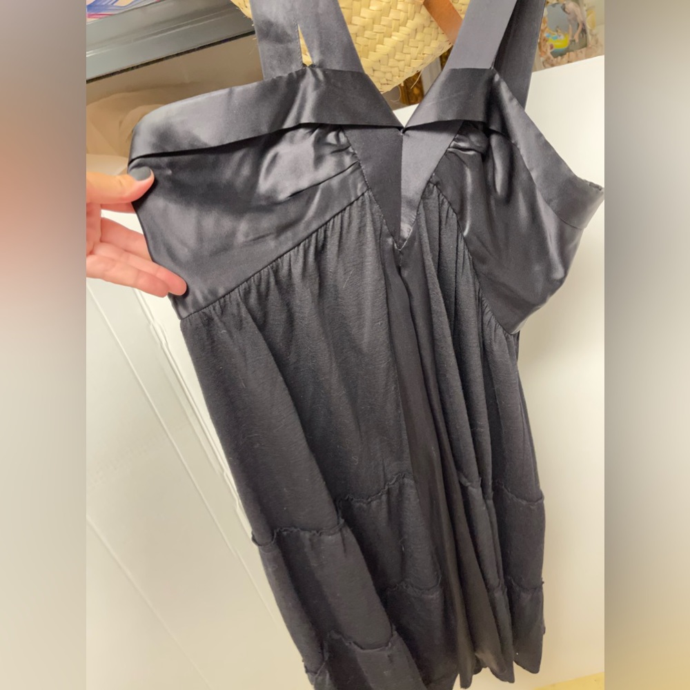 V Strap Multi Tier Dress Development Wool Silk La… - image 8